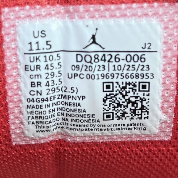 Nike Air Jordan 1 Mid Shoes Black Grey Red White Men’s Size 11.5 - Picture 9 of 10